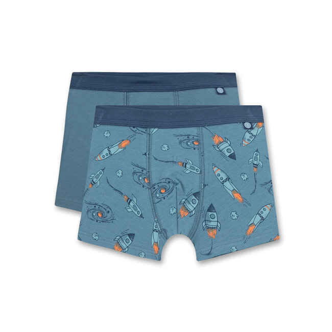 SANETTA Boys' Hip Shorts (Twin Pack) Blue