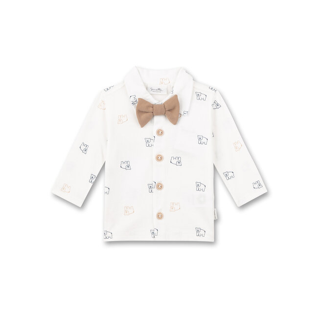 SANETTA Baby boy's Bear Shirt Off-White