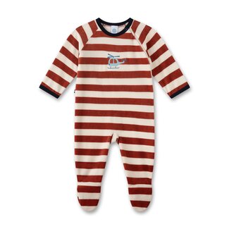 SANETTA Baby Boy Overall Strip Brown