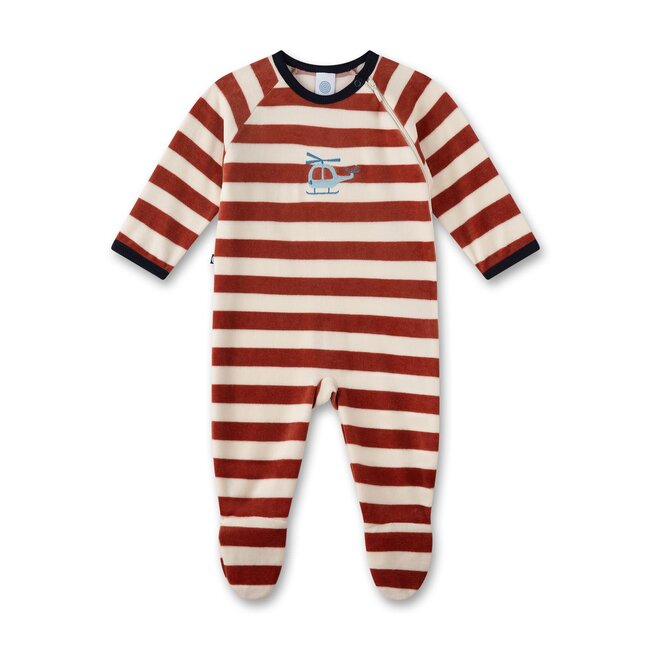 SANETTA Baby Boy Overall Strip Brown