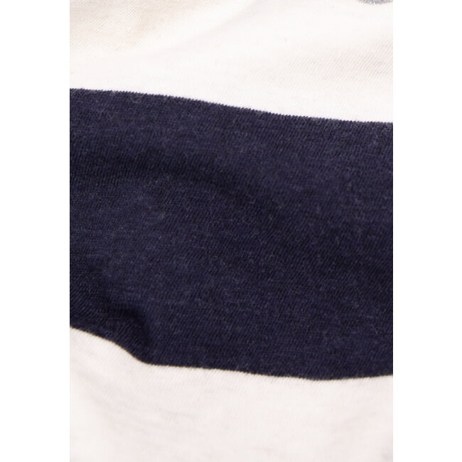 IKKS Girl’s sailor-stripe T-shirt, studded lightning and slogan