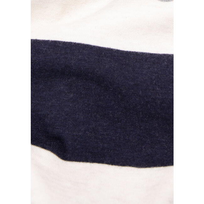 IKKS Girl’s sailor-stripe T-shirt, studded lightning and slogan