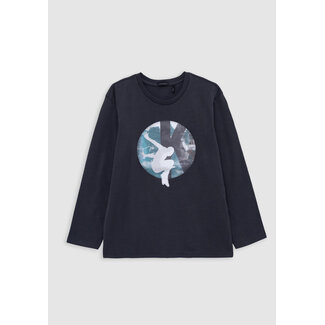 IKKS Boy's grey organic cotton lenticular T-shirt Paris