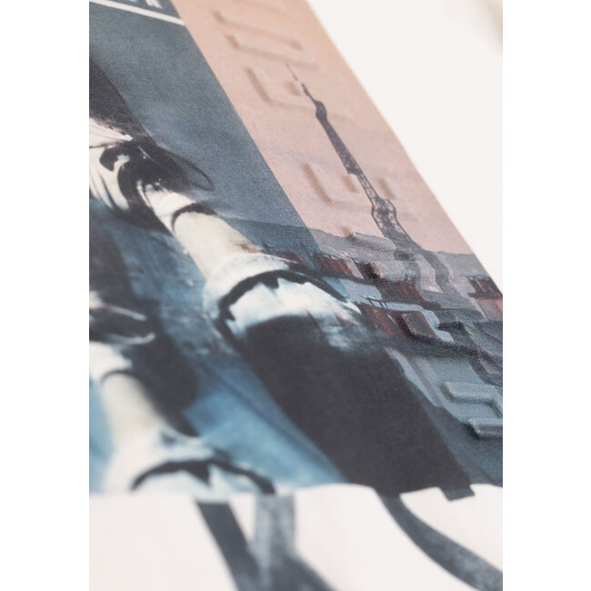 IKKS T-shirt ecru organic cotton Paris roofs embossing boy