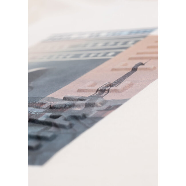 IKKS T-shirt ecru organic cotton Paris roofs embossing boy