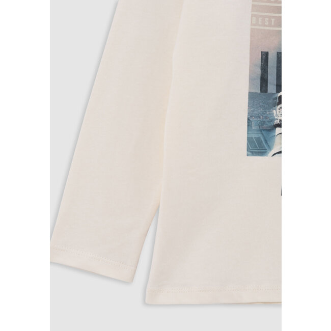 IKKS T-shirt ecru organic cotton Paris roofs embossing boy