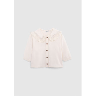 IKKS Baby girl shirt in ecru with lace collar