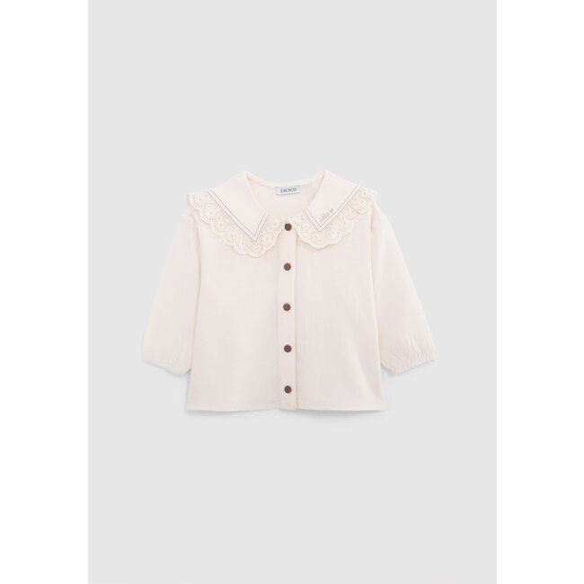 IKKS Baby girl shirt in ecru with lace collar