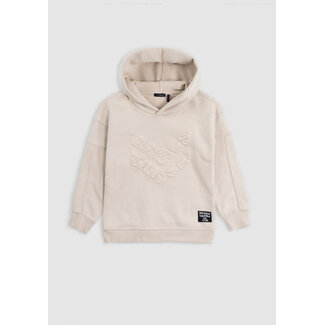 IKKS Boy's beige maxi herringbone embossed sweatshirt