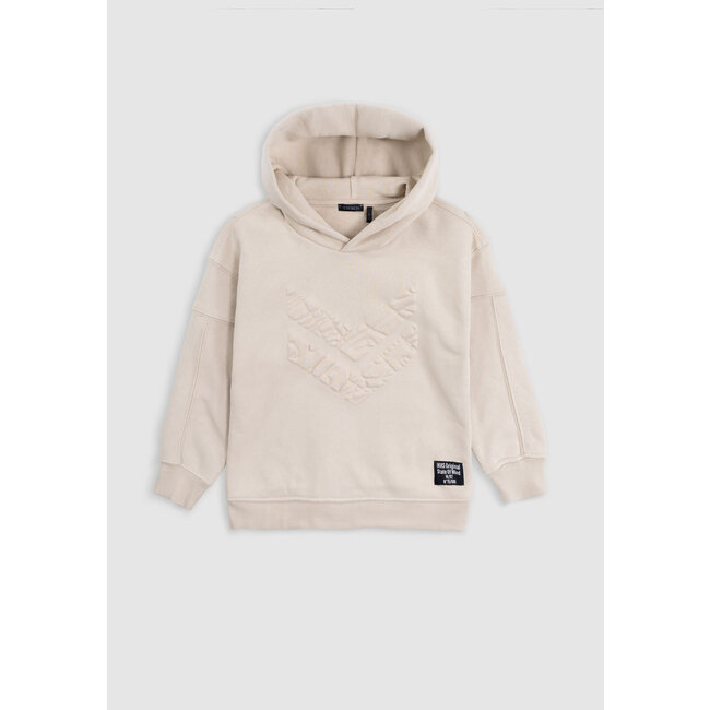 IKKS Boy's beige maxi herringbone embossed sweatshirt
