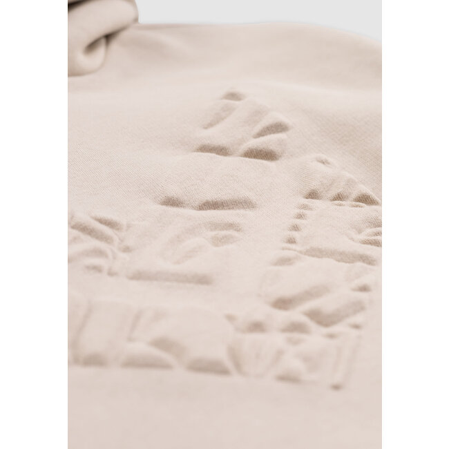 IKKS Boy's beige maxi herringbone embossed sweatshirt