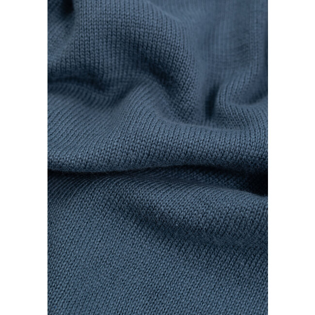 IKKS Boy's blue knitted hoodie with embroidered message