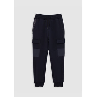 IKKS Navy bi-material battle pocket jogging suit for boys