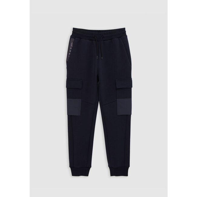 IKKS Navy bi-material battle pocket jogging suit for boys
