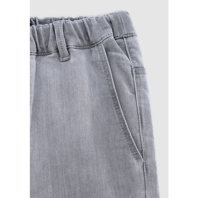 IKKS Boy's grey cut-off knee JOGGER jeans