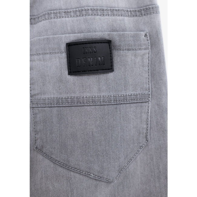 IKKS Boy's grey cut-off knee JOGGER jeans