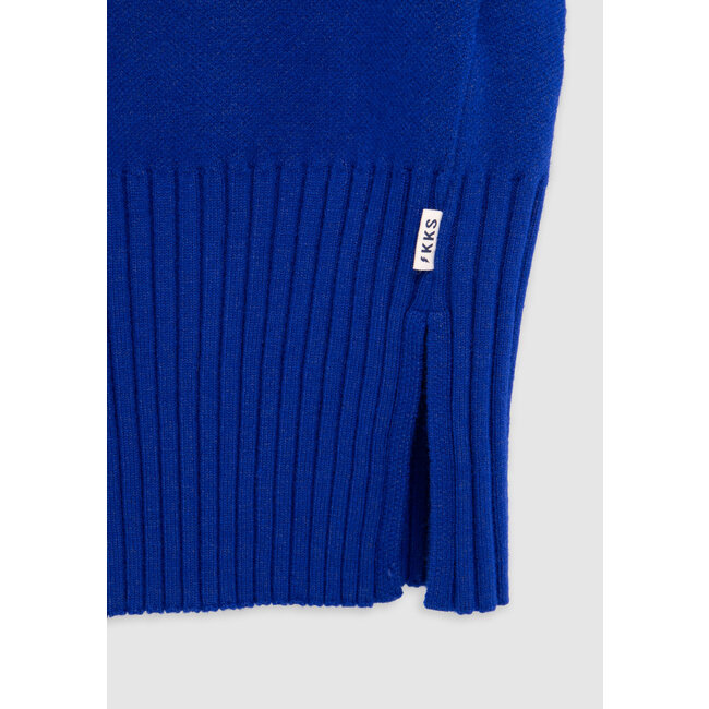 IKKS Blue sweater dress maxi message girl