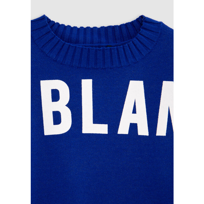 IKKS Blue sweater dress maxi message girl