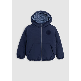 IKKS Boy's reversible nylon denim and navy jacket