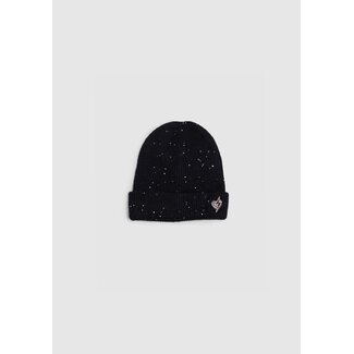 IKKS Girl's black sequined knit hat