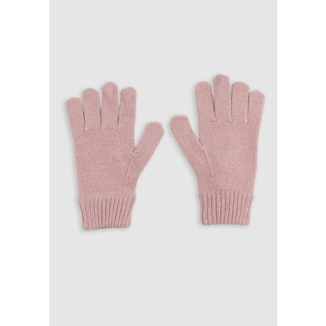 IKKS Pink glitter knit gloves for girls