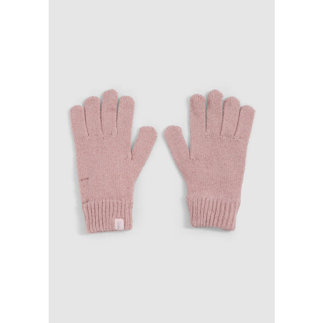 IKKS Pink glitter knit gloves for girls