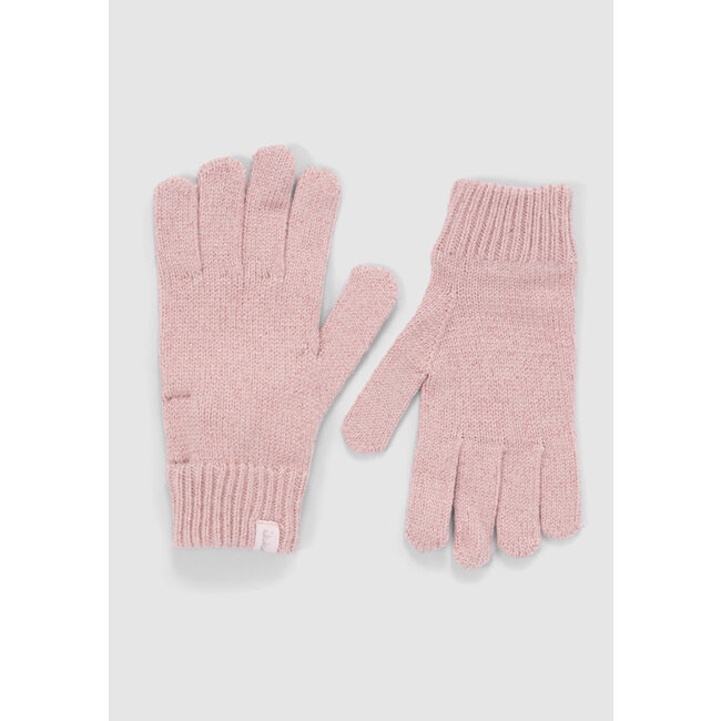 IKKS Pink glitter knit gloves for girls