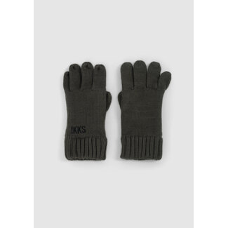 IKKS Boy's khaki recycled knit gloves