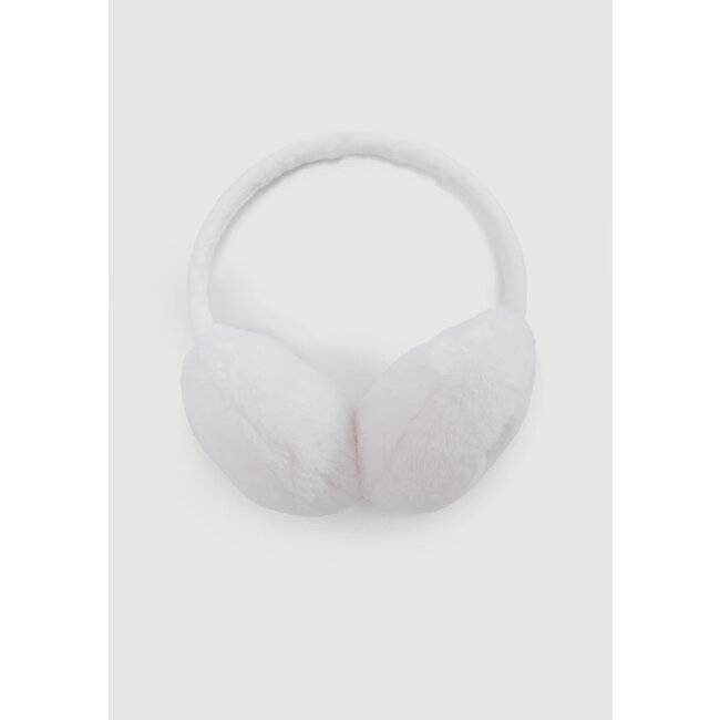 IKKS Girl's ecru ear muffs with gold embroidery