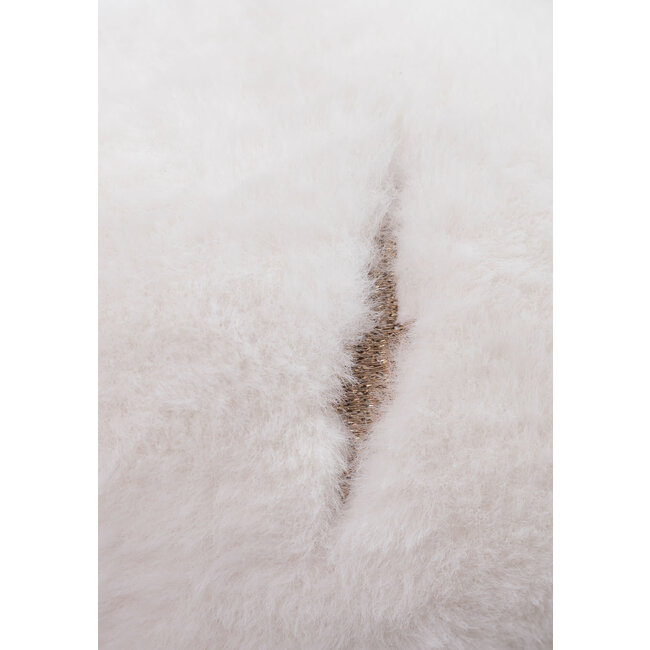 IKKS Girl's ecru ear muffs with gold embroidery