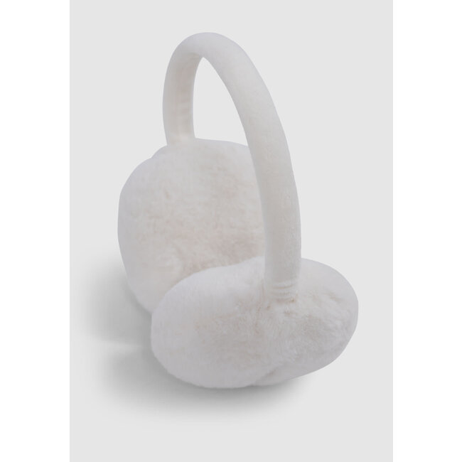 IKKS Girl's ecru ear muffs with gold embroidery