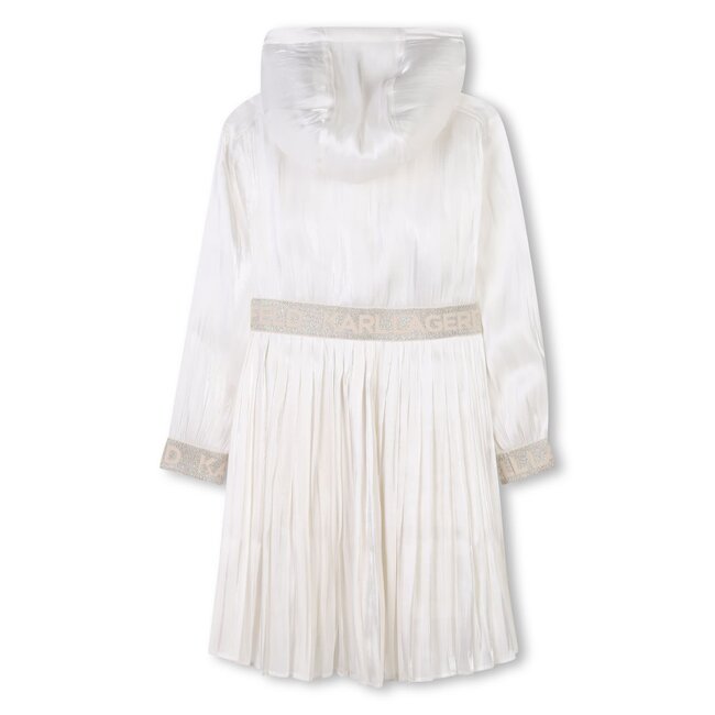 KARL LAGERFELD GIRLS IVORY WINDBREAKER TRENCH COAT