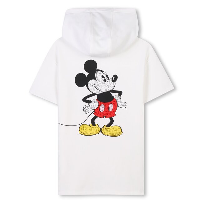 THE MARC JACOBS GIRL IVORY MICKY MOUSE HOODIE DRESS