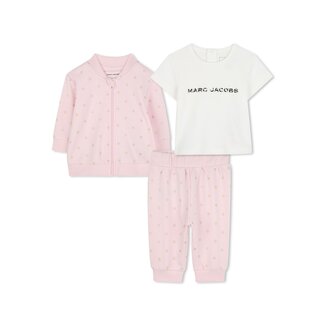 THE MARC JACOBS GIRLS PINK T-SHIRT AND TRACKSUIT SET
