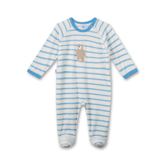 SANETTA Baby boys' blue white stripe overalls from Nicki