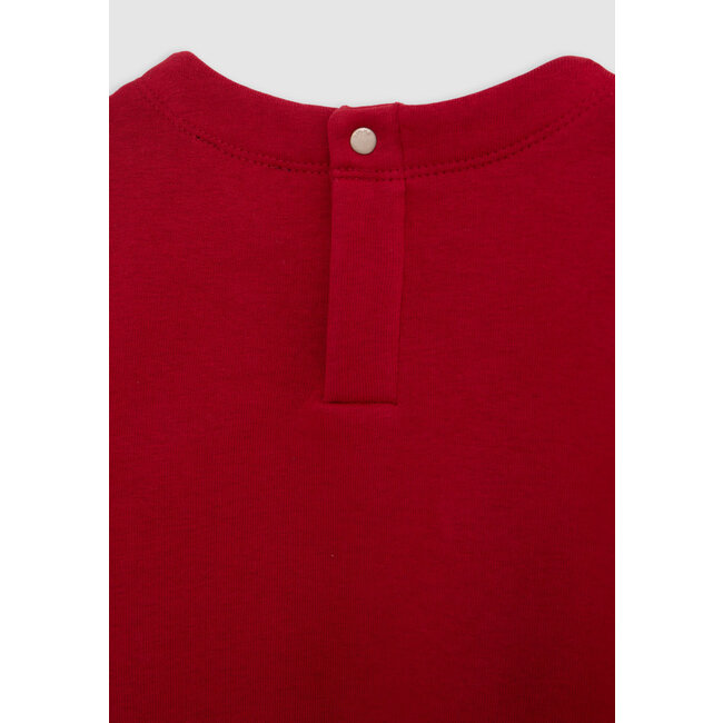 IKKS Girl's red sequined print sweatshirt with pleats