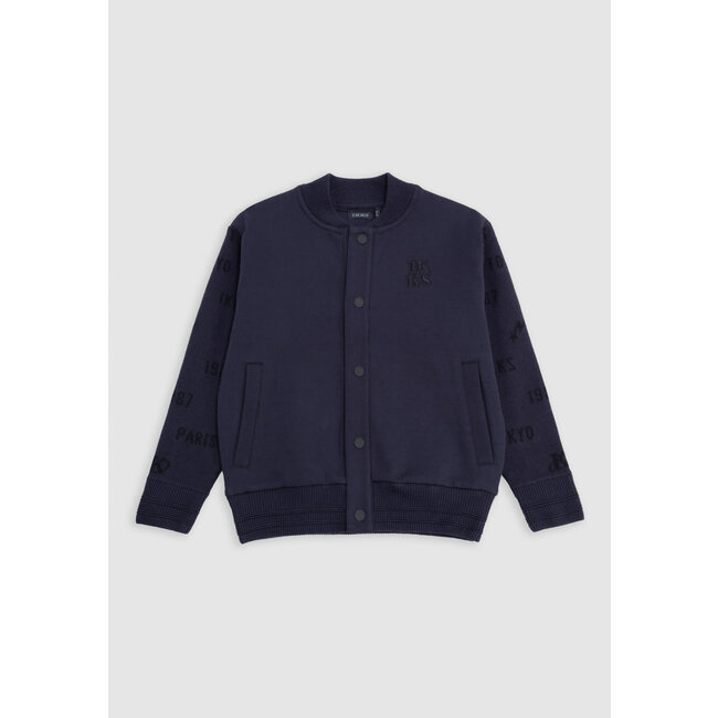 IKKS Navy cardigan sleeves knit logos boy