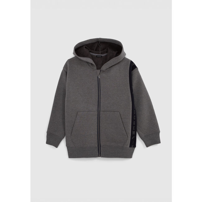 IKKS Grey cardigan with lettering on boy's side