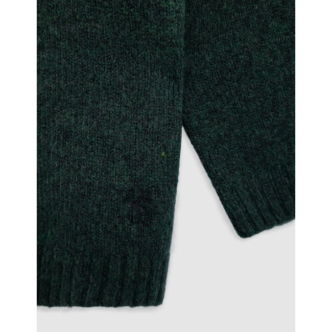 IKKS Girl's green trucker-neck sweater
