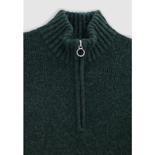 IKKS Girl's green trucker-neck sweater