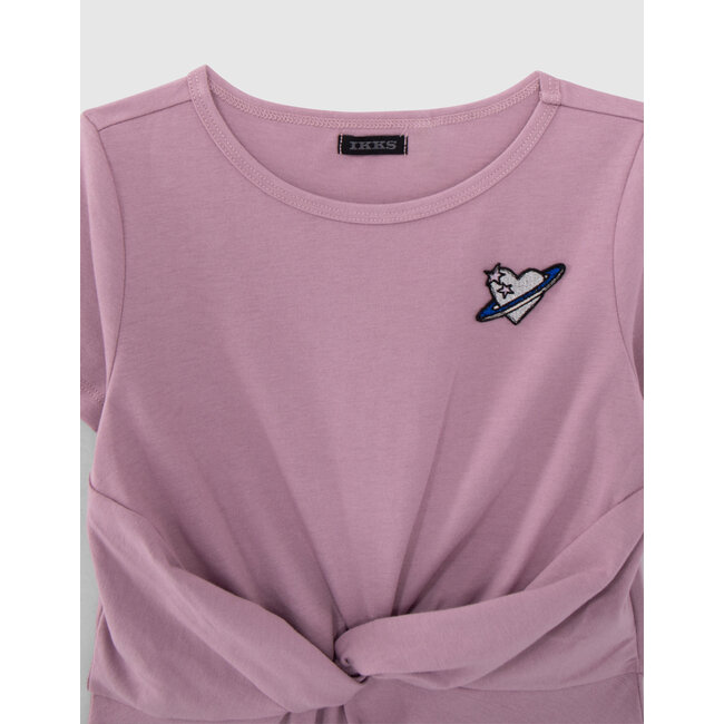 IKKS Girl's lilac dress with bow detail