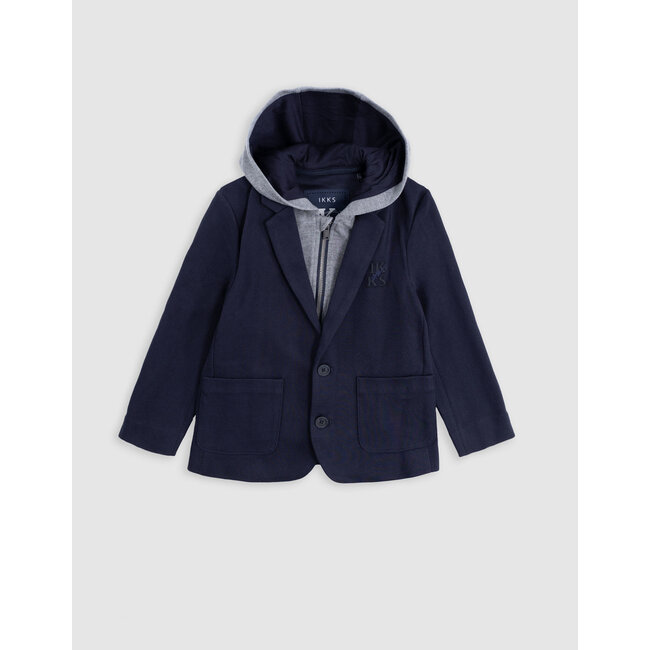 IKKS Boys' navy suit jacket with removable piping