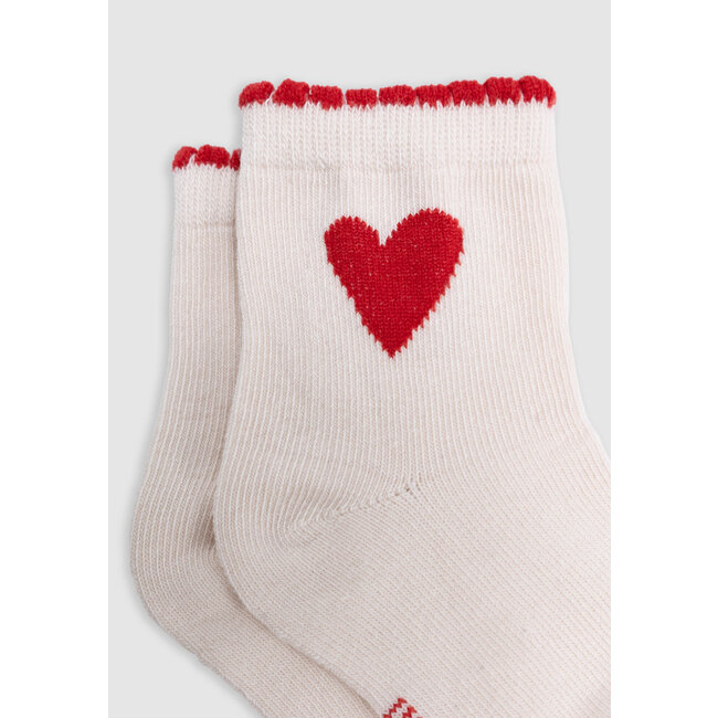IKKS Anthracite and ecru baby girl socks