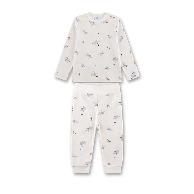 SANETTA BABY BOY Pyjama long white pebble