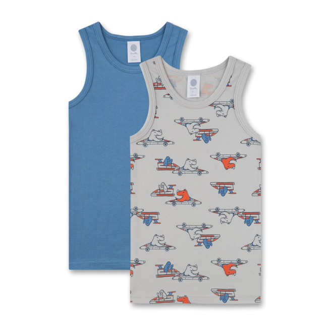 SANETTA BOY DP Shirt 336784+336785 light grey