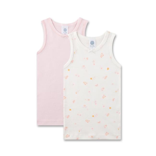 SANETTA GIRL DP Shirt 336960+336961 white pebble
