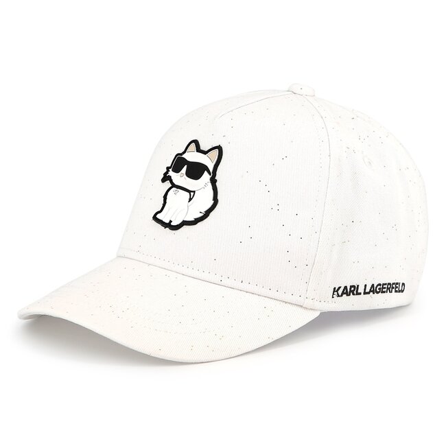 KARL LAGERFELD GIRLS WHITE BASEBALL HAT