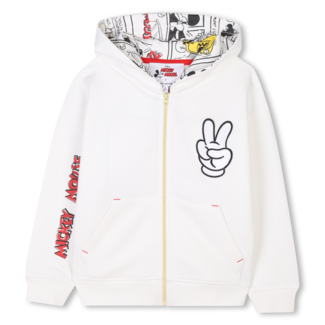 THE MARC JACOBS BOY IVORY HOODED CARDIGAN