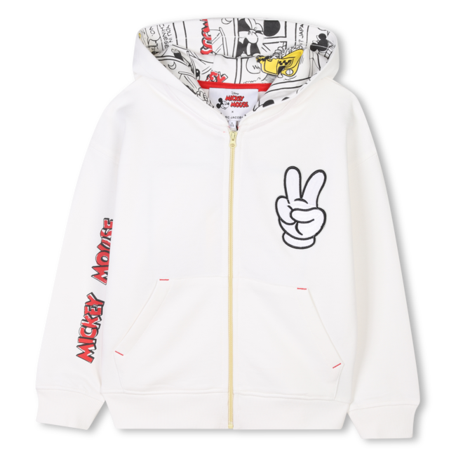 THE MARC JACOBS BOY IVORY HOODED CARDIGAN