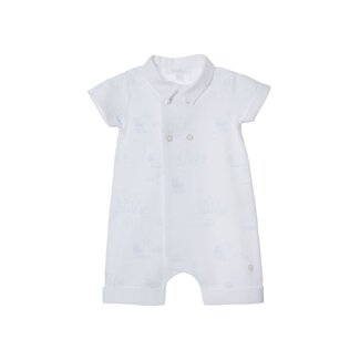PATACHOU ROMPER NEWBORN BLUE BLUE TOILE DE JOUY S25-3